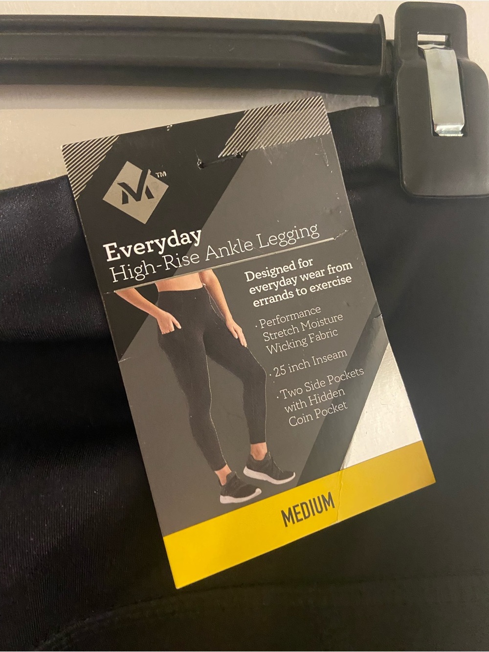 Member’s Mark M Everyday High-Rise Ankle Legging - Black - Medium